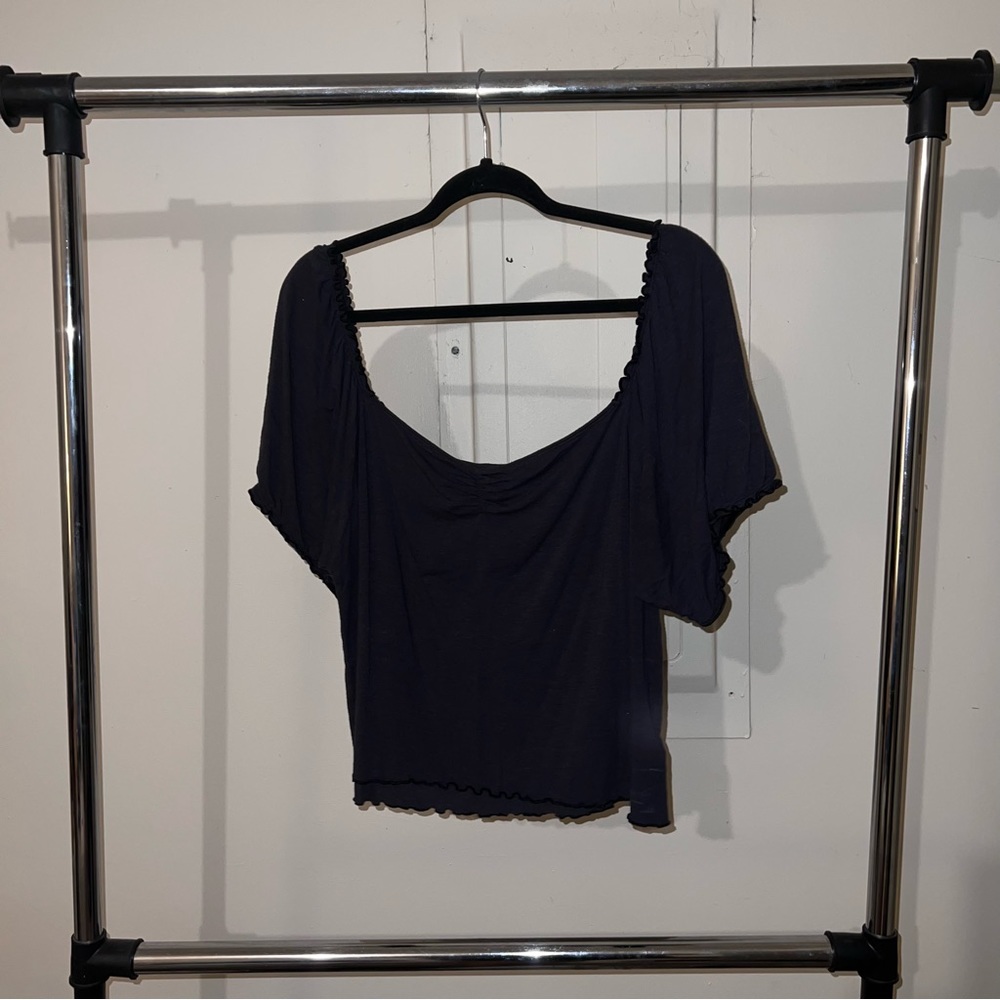 American Eagle Outfitters Size XXL Dark Grey Crop Top